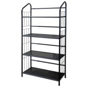 4 Tier Metal Book Shelf - Black