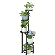 4 Tier Metal Plant Stand Indoor Outdoor, Tall Plant Shelf for Multiple Plants, Corner Flower Stand Display Rack for Patio, Garden, Balcony and Living Room