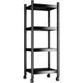 thumbnail image 1 of 4 Tier Metal Shelving Unit Space-Saving Shelves Rack Multi-Purpose Small Stand Shelf Space-Saving Rack Cart Space-Saving Rack On Wheel for Home Kitchen,Garage,Narrow, 1 of 7