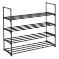 thumbnail image 1 of 4-Tier Metal Shoe Rack Organizer for 20 Pairs of Shoes - Easy Assembly, Entryway Shoe Storage, Black, 1 of 6