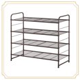 thumbnail image 1 of 4 Tier Metal Shoe Storage Rack,Adjustable & Stackable Shoe Shelf for Entryway Closet Bedroom ,Bronze, 1 of 6