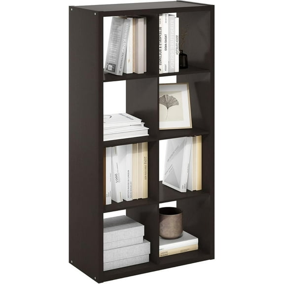 Bigleap 8 Cube Storage Organizer, Cube Bookshelf, Display Storage Bookcase for Living Room, Bedroom, Entrance Hall, Home Office, Black