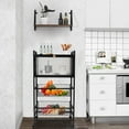 thumbnail image 1 of 4-Tier Microwave Rack Bread Storage Kitchen Organizer Shelf W/ Brakeable Casters, 1 of 18