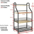 thumbnail image 1 of Microwave Stand with Storage 4-Tier, Bakers Racks for Kitchens, Coffee Bar Microwave Cart with Storage, Metal Bakers Rack with Storage, Coffee Cart with 5 S-Hooks, 1 of 8