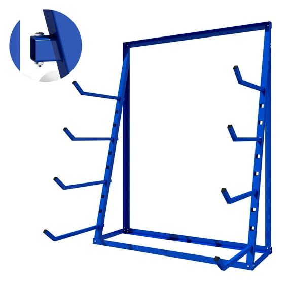 4 Tier Pipe Organizer Shelf4000LBS Load Capacity Wood Lumber Shelf Organizer47.6"D x 35.3"W x 61.4"H Bar Storage Cantilever Rack for Industrial Use