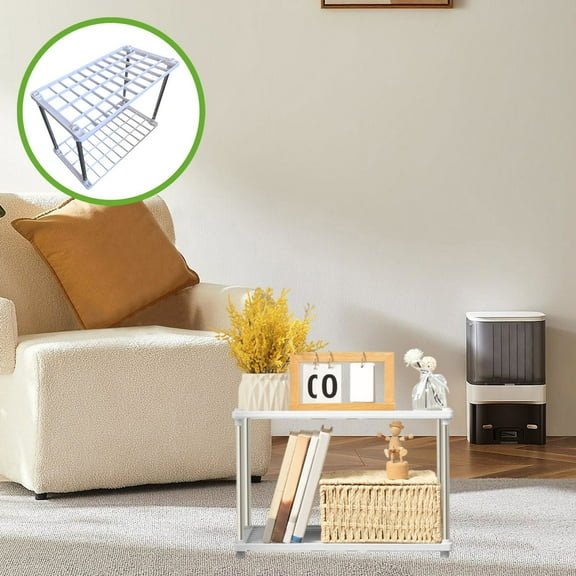 4-Tier Plastic & Metal Storage Shelf Unit | Ventilated Shelving Organizer for Home Kitchen Pantry Garage | White Freestanding Rack with 55 lb Capacity Per Shelf