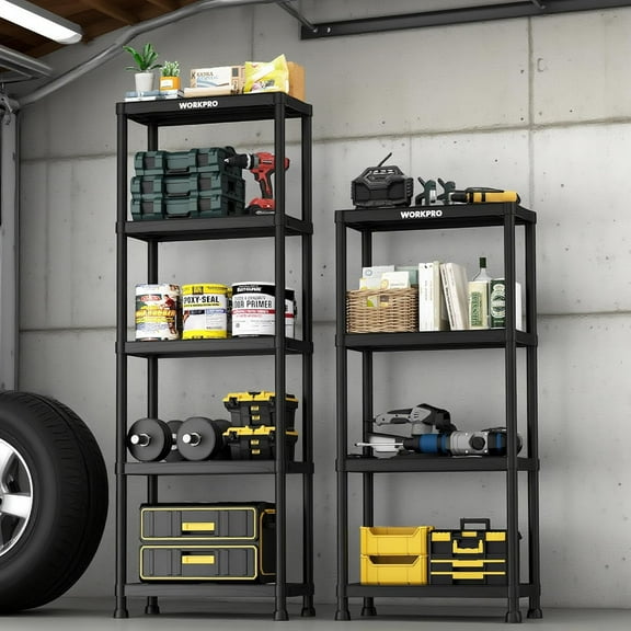 4-Tier Plastic Storage Shelves