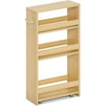4Tier Rolling Storage Cart, Narrow Kitchen Cart with Wheels, Slim