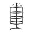 thumbnail image 1 of 4 Tier Rotating Jewelry Organizer Stand - 360° Spinning Earring Necklace Display Holder, Iron Metal Birdcage Design, Compact 12.2in for Home Storage Gift Wedding Christmas Mother's Day, 1 of 5