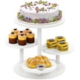 thumbnail image 1 of 4-layer circular cupcake tower, capable of accommodating 50 cupcakes, wooden cake rack with layered tray decoration, tea party cupcake display, 1 of 13
