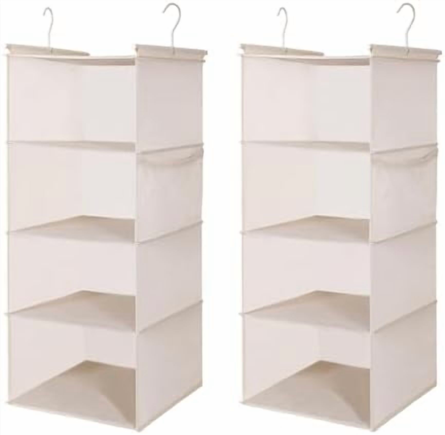 4 Tier Shelf Hanging Closet Organizer, Closet Hanging Shelf with 2 ...