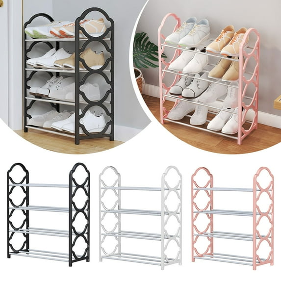 4 Tier Shoe Organizer, Shoe Storage for Front Door Entrance, Stainless Steel Shoe Rack for Front Door Entrance, Closet,Entryway,Garage & Corridor, Stackable Shoe Stand Shelf Walmart Pallets