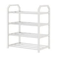 thumbnail image 1 of 4 Tier Shoe Rack Organizer Stackable Storage Shelf for Entryway Closet Bedroom Bathroom Space Saving Plastic Shoe Shelf Organizer, 1 of 6