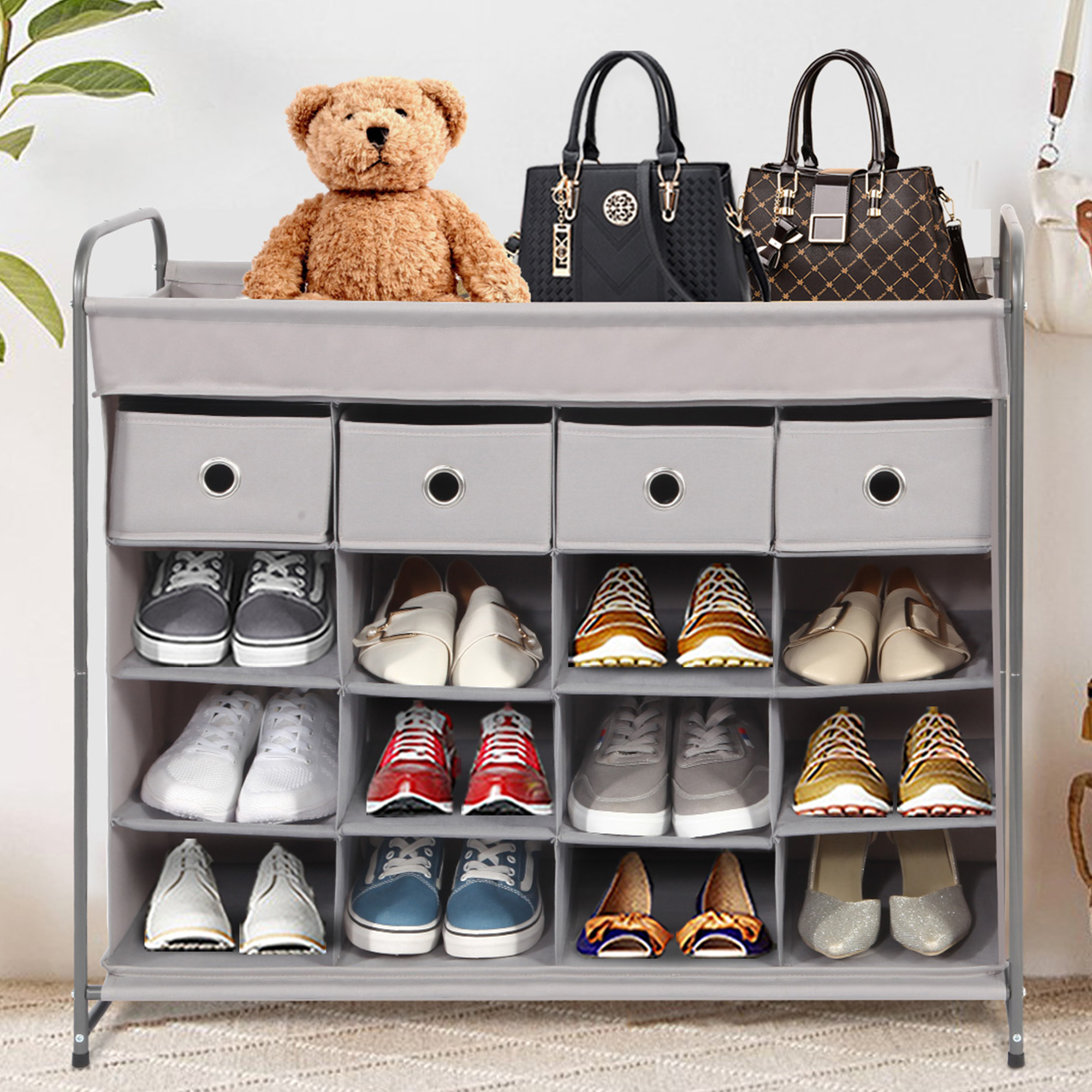 Honey Can Do 8Shelf Hanging Organizer with 2 Drawers, Multiple Colors