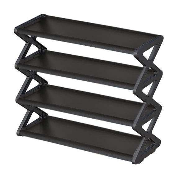 4-Tier Shoe Rack, Slim Space-Saving Shelf Plastic Shoe Storage Organizer, Entryway/Closet/Dorm Organizer, 16.5x7.3x19.5 Inches