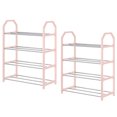 thumbnail image 1 of 4 Tier Shoe Storage Organizer Set of 2, Shoe Organizer for entryway, Shoe Storage Shelves Metal, Styish Shoe Rack for Bedroom, Closet, Entry and Dorm Room, 1 of 5