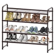 thumbnail image 1 of SUFAUY 4-Tier 33" Wide Metal Shoes Rack Stackable, Wire Grid, Bronze, 1 of 7