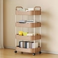 thumbnail image 1 of 4 Tier Slim Rolling Storage Cart, Bathroom Storage Organizer, Utility Shelving Unit for Office, Bathroom, Kitchen, Laundry Room & Narrow Places, 1 of 6
