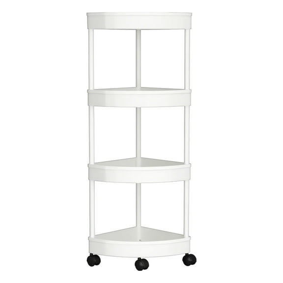 4 Tier Slim Storage Cart, Rolling Storage Cart, Bathroom Organizer Mobile Shelving Unit Storage Tower Rack, Narrow Shelf Utility Carts for Kitchen, Living Room, Bathrooms, Bedroom