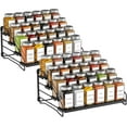 thumbnail image 1 of 4 Tier Spice Rack Organzier, Spice Rack for Cabinet, Adjustable Seasoning Shelf for Countertop,Seasoning Organizer-2 Pcs, 1 of 10