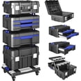 thumbnail image 1 of 4-Tier Stackable Rolling Tool Box with Wheels, Modular Tool Organizer Toolbox with Drawers & Portable Storage System for Garage Home Workshop, 1 of 6