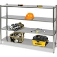 thumbnail image 1 of 4 Tier Stainless Steel Shelving 70.9 x 17.7 x 59.1In Heavy Duty Each Layer Loading 330LBS Height Adjustable Rack Storage Shelf for Supermarket Kitchen, 1 of 9