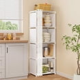 thumbnail image 1 of 4-Tier Storage Cabinet White - Space-Saving Adjustable Shelves Easy Assembly Organizer for Kitchen Pantry Bathroom, 1 of 3