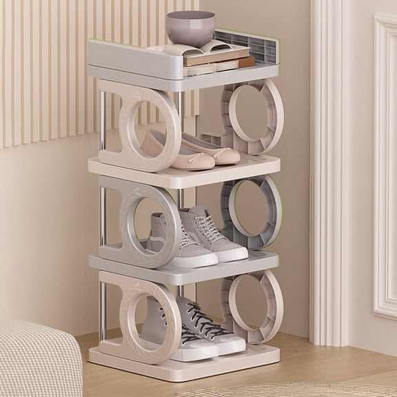 4-Tier Sturdy Shoe Rack - Narrow Small Crevice for Household Doorway, Fits Entry Hall & Bedroom Closet, Multifunctional Space-Saving Shelves