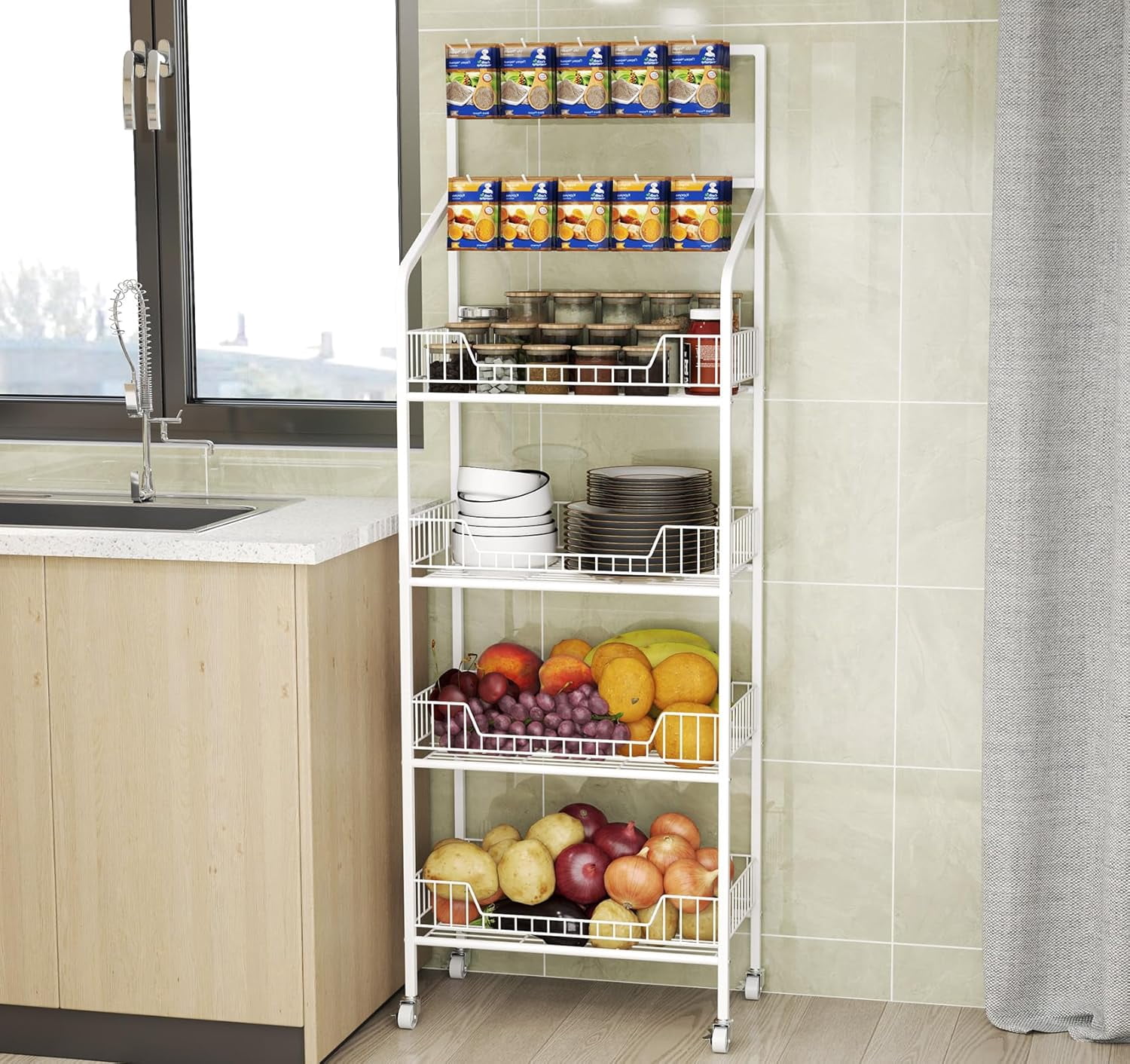 4 Tier Supermarket Retail Display Racks,Commercial Metal Candy Snack ...
