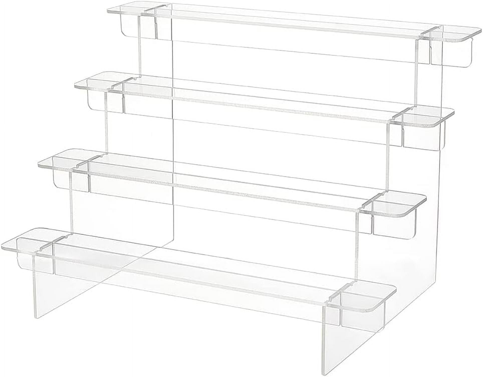4-Tier Transparent Acrylic Minifigures Display Risers for Models ...