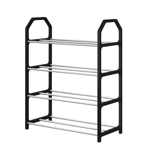 4-Tier Trapezoid Shoe Rack,Small Shoe Racks, entryways, hallways and Closets to Save Storage and Organization Space