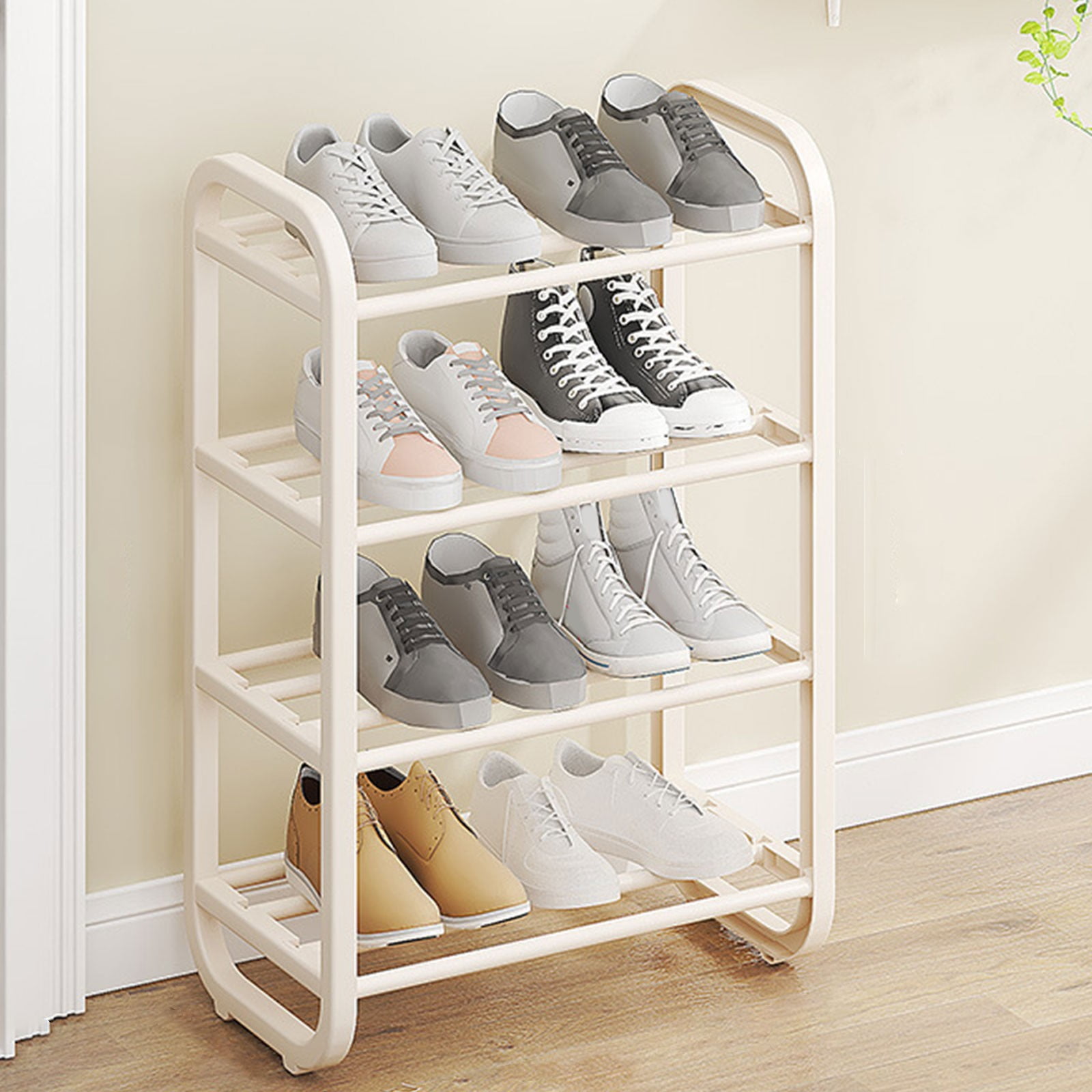 4-Tier Ventilated Shoe Rack Organizer for Garage, Bathroom - Space ...