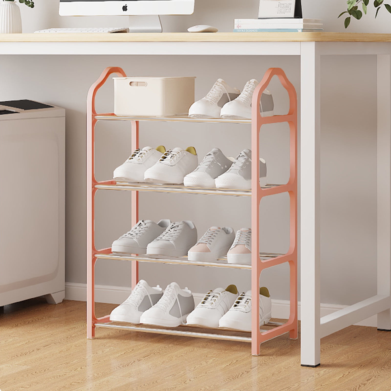Ventilated Rack 4-Tier Ventilated Shoe Rack for Bedroom, Closet and Entryway ...