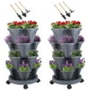 Size: 2 Sets, Shape: 4-Tier, and Actual Color: Dark Gray