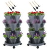 Size: 2 Sets, Shape: 4-Tier, and Actual Color: Dark Gray