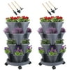 Size: 2 Sets, Shape: 4-Tier, and Actual Color: Dark Gray