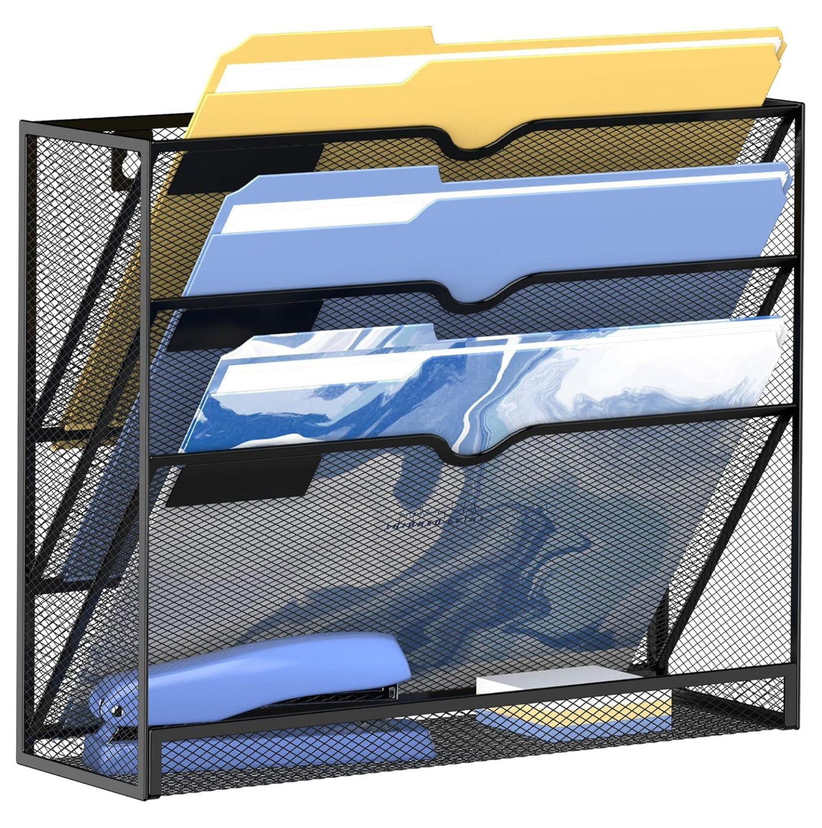 4 Tier Wall File Organizer, Hanging File Organizer, Mail Organizer Wall