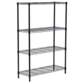 thumbnail image 1 of 4 Tier Wire Shelf, 4-Layer Metal Wire Shelf Storage Rack for Kitchen Laundry Garage Pantry, 35.4"L x 13.8"W x 55.1"H, Black, 1 of 5