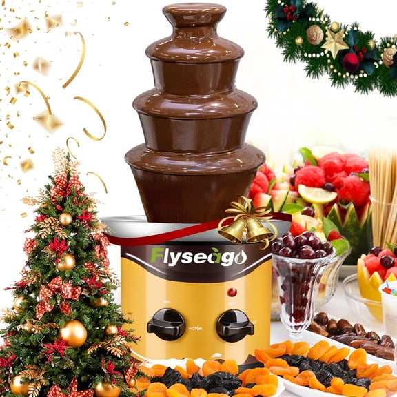 4 Tiers Chocolate Fountain Machine Cheese Fountain Perfect for Nacho Cheese Chocolate Sauce Wedding Party