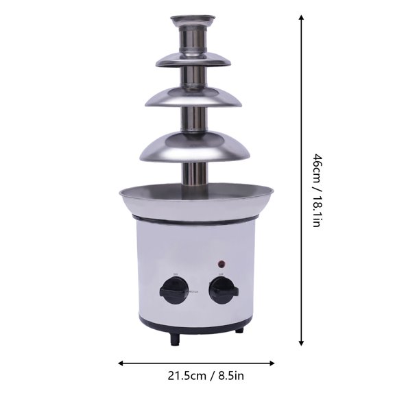 Chocolate Fountain Machine,4 Tier Stainless Luxury Cater Cheese Cascading Fondue