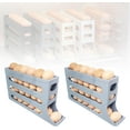 thumbnail image 1 of 4 Tiers Egg Holder for Fridge, 2024 New Automatic Scrolling Egg Rack Holder 4 Tier Tilted Egg Storage Rack, Large Capacity Eggs Organizer Storage 30 Egg for Fridge, Kitchen (Transparent), 1 of 5