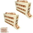 thumbnail image 1 of 4 Tiers Egg Holder for Fridge,2024 New Automatic Scrolling Egg Rack Holder,Large Capacity Eggs Organizer Storage 30 Egg for Refrigerator Egg Storage (Transparent,1PCS), 1 of 5