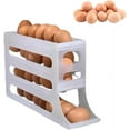 thumbnail image 1 of 4 Tiers Egg Holder for Fridge, 2024 New Automatic Scrolling Egg Rack Holder, Space-Saving Egg Dispenser Holder, Large Capacity Eggs Organizer Storage 30 Egg for Fridge (Transparent,2Pcs), 1 of 5