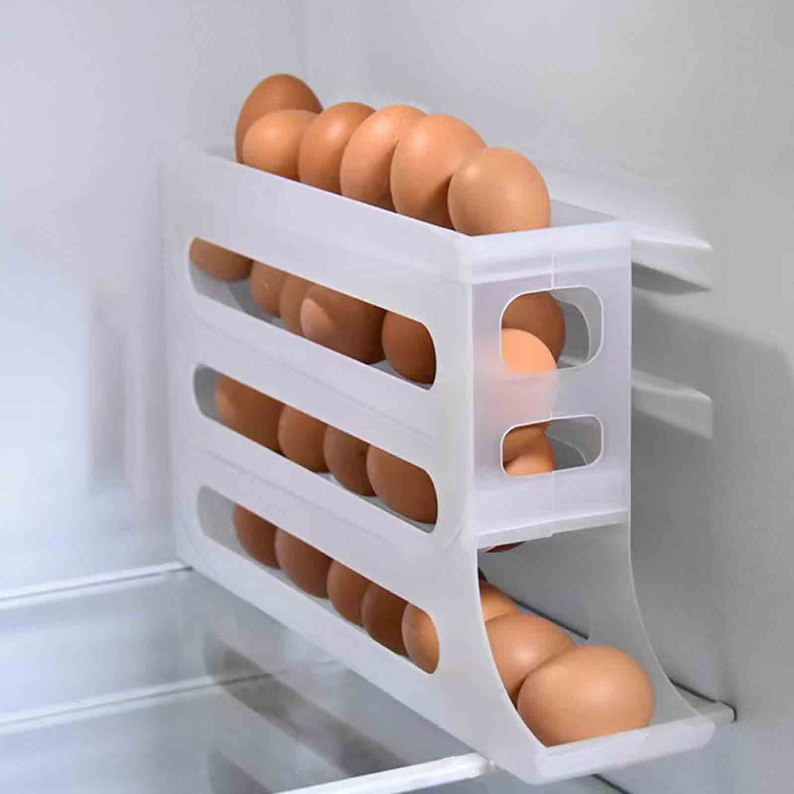4 Tiers Egg Holder for Fridge Egg Dispenser for Refrigerator,Space