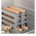 thumbnail image 1 of 4 Tiers Egg Holder for Fridge, Automatic Egg Rolling Dispenser, Space Saving Egg Tray for Refrigerator, Holds 30Eggs Simultaneously (Color : Yellow), 1 of 5