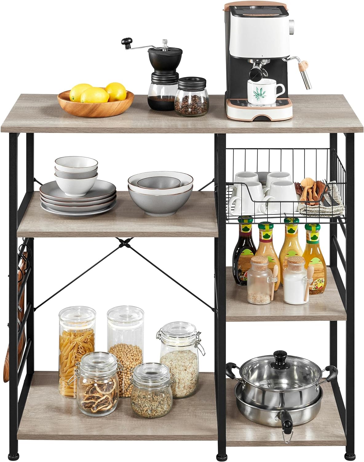 4Tiers Kitchen Stationary Utility Storage Shelf Industrial Kitchen