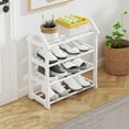 4 Tiers Metal Shoe Rack Organizer 10.63*18.11*22.83 Inch Sturdy Shoe