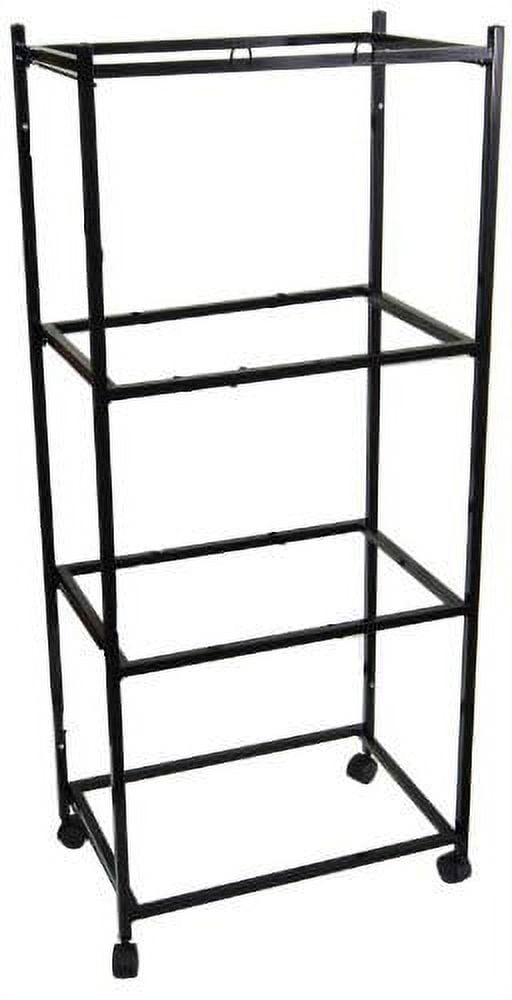 4Tiers Rolling Stand for 24"x16"x16"H Size Aviary Fight Cages (Black)