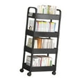 4 Tiers Snacks Trolley Removable Drink Storage Rack Adjustable Heights ...
