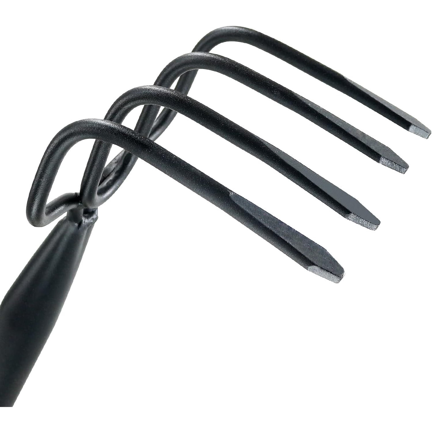 4 Tines Garden Cultivator Rake 59'', Hand Tiller Garden Tool with Sharp ...